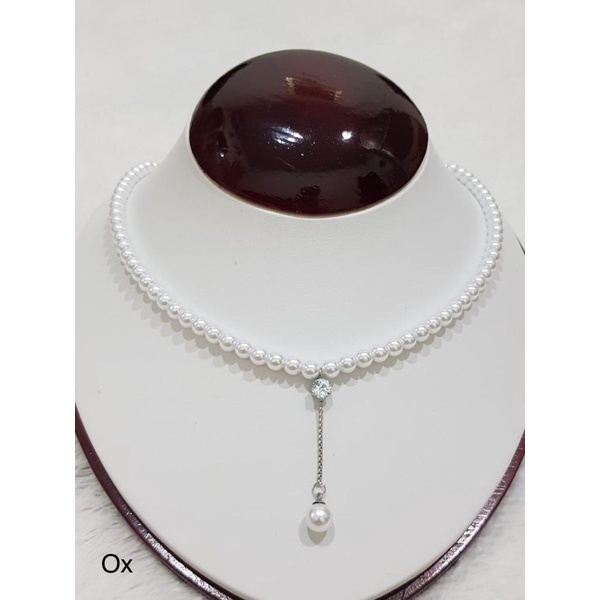 Kalung Mutiara Anti Karat Titanium Wanita Import Aksesoris Murah Original Fashion Korea / Kalung Mut