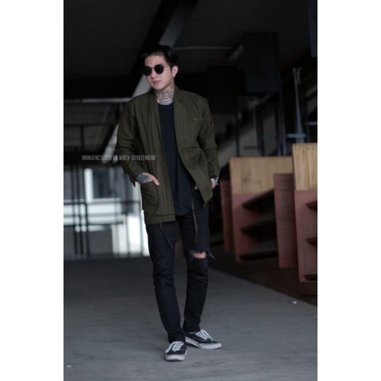 Jaket semi parka pria - Jaket semi parka canvas dril