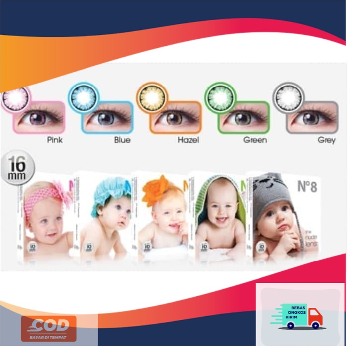 Softlens Ice N8 / Ice No 8 / Baby Eyes Softlen (Free Tempat Softlens)