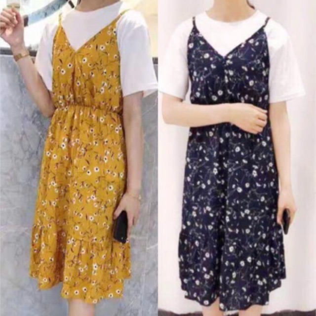 EAPPLECLOTHINGS FLORA OVERALL  DRESS  Shopee  Indonesia