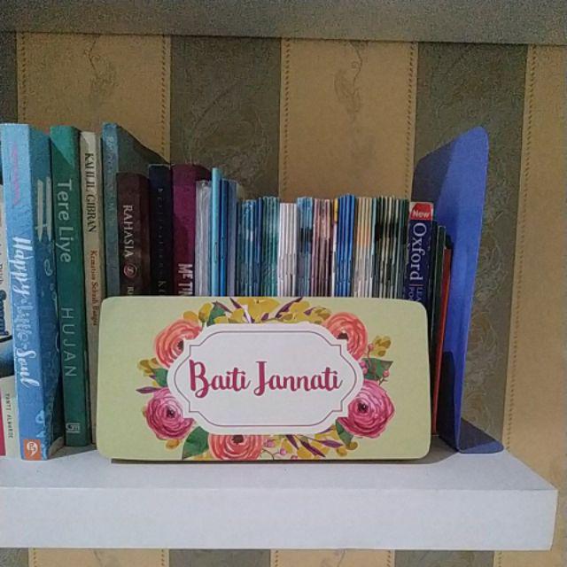 Wall Decor Shabby/poster Kayu / Ukuran Kecil 10x20cm / Baiti Jannati