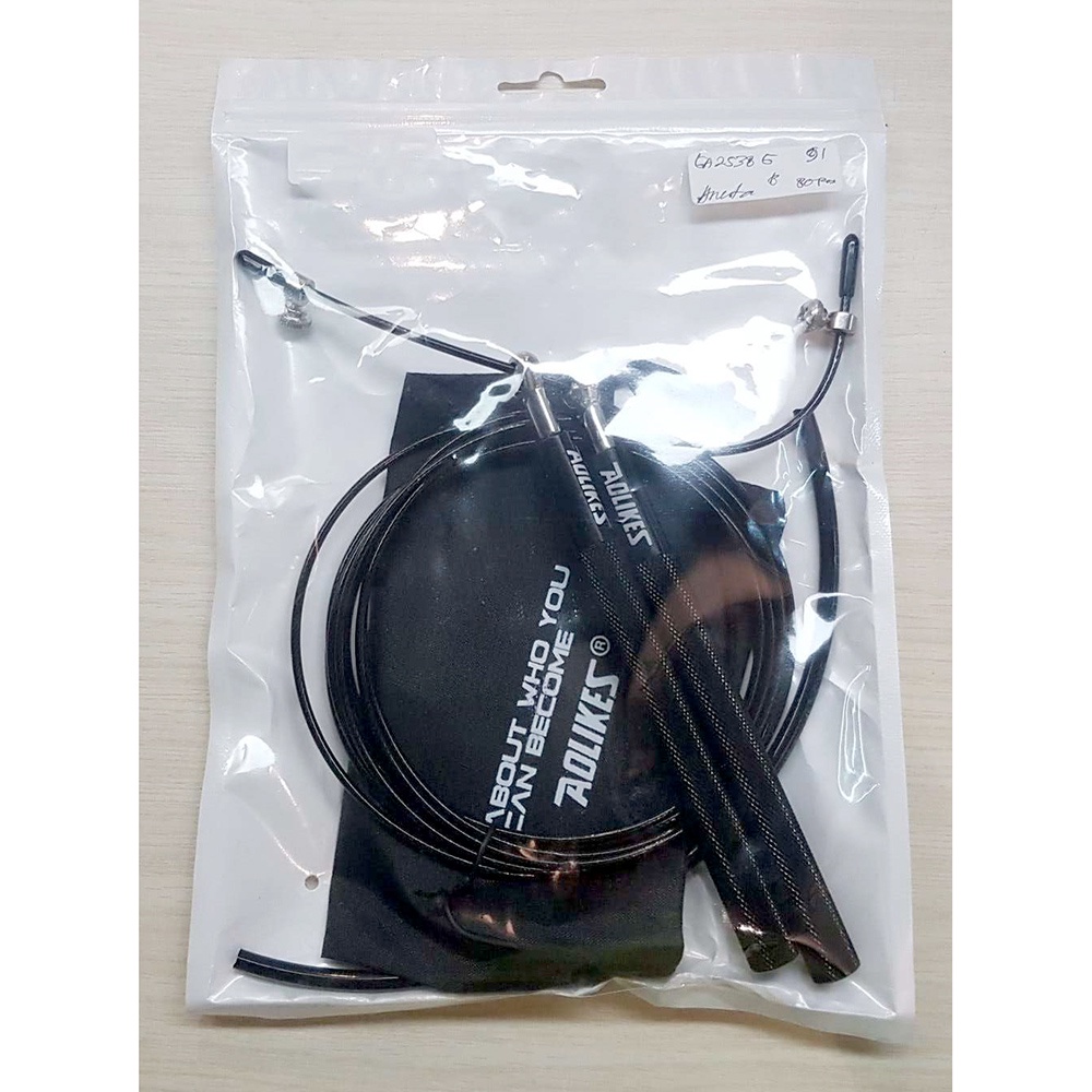 AOLIKES Tali Skipping Jump Rope Steel Wire Bearing - 3202 - Black