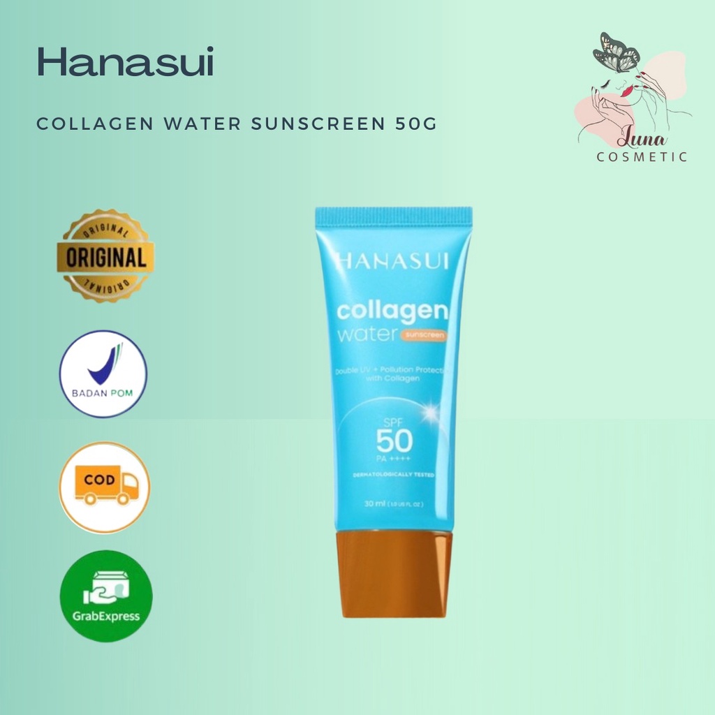 Hanasui Collagen Water Sunscreen SPF50PA+++ Tabir Surya 30ml BPOM