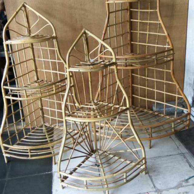 keranjang parsel rotan parcel hampers lebaran 2PCS sudut susun 3 GERAISURYA