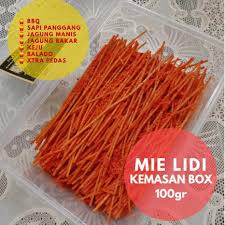 

mie lidi, box [ TERLARIS & TERMURAH ] Mie Lidi, Lidi ,Lidi siumang ,100gram Exstra Pedas