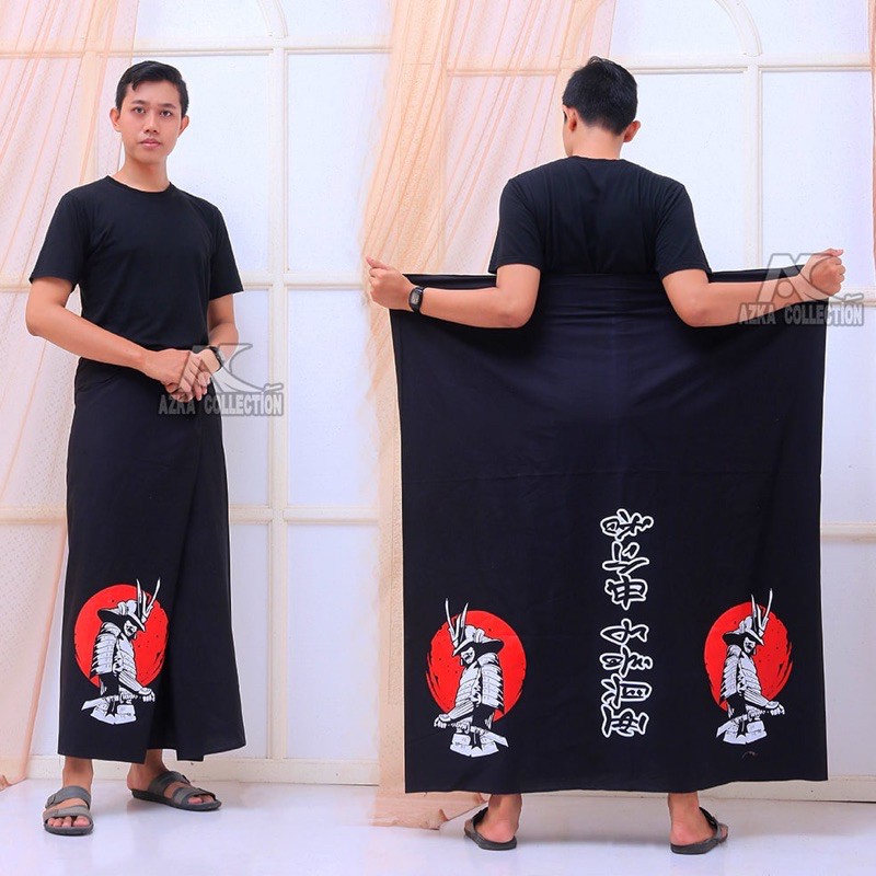 baju Sarung Batik Lukis Motif Samurai X Japanese | Sarung Gus Azmi | Sarung Milenial anak muda bisa 