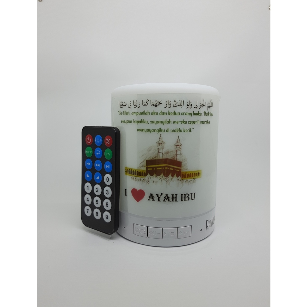 Speaker Quran LED Remote murottal Qori Pilihan Assunnah
