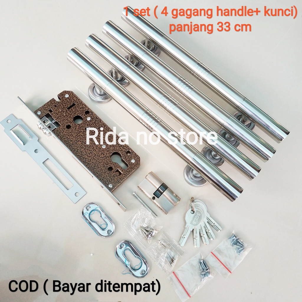 Handle pintu rumah set kunci panjang 25 cm 33 cm / Gagang pintu rumah /Pegangan pintu