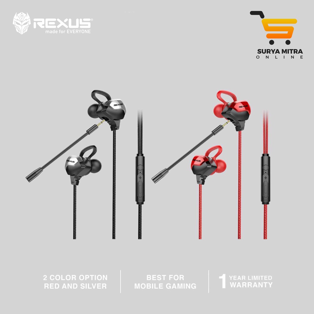 Earphone REXUS Gaming +Mic ME6