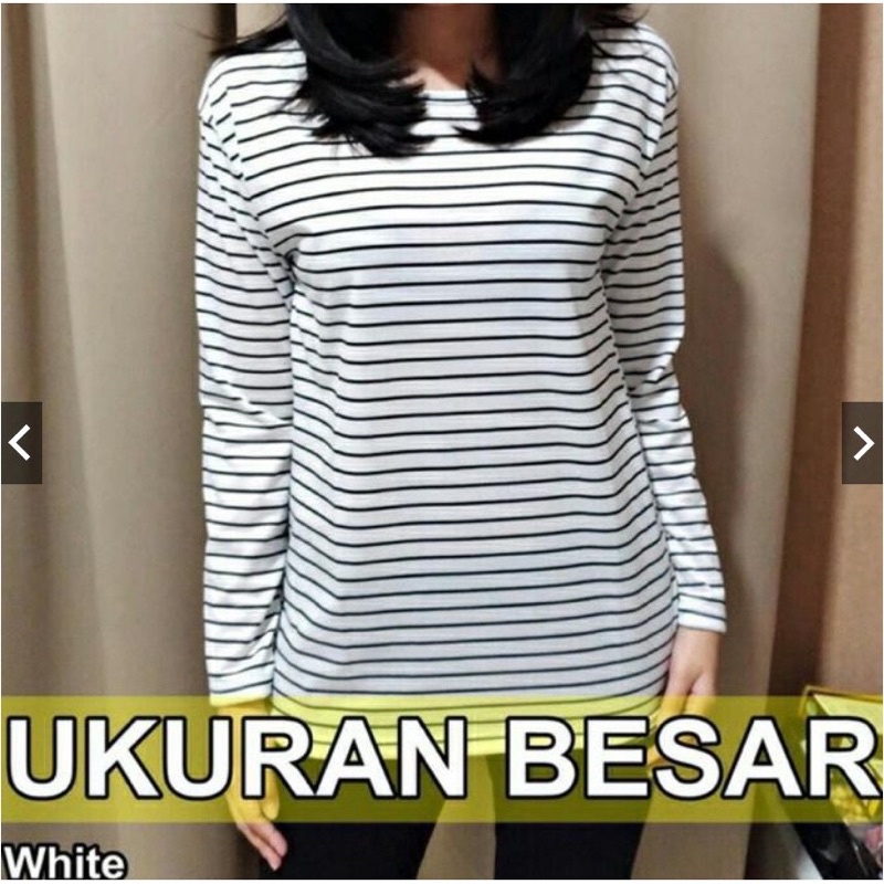 ATASAN STRIPE O PANJANG FIT L&amp;XL&amp;XXL/TSHIRT STRIPE/STEFI