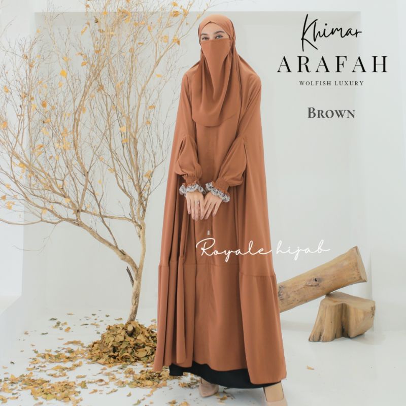 Arafah khimar  cocok untuk umroh bahan wolfish overhead ori royale