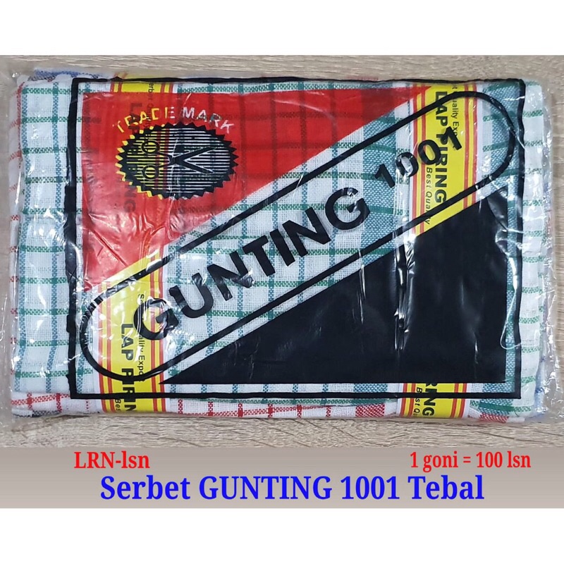 12pcs(1Lusin) KAIN SERBET LAP MEJA MAKAN Piring Cap Gunting UKURAN 50x55 motif kotak BAHAN KATUN SERAP AIR TERMURAH