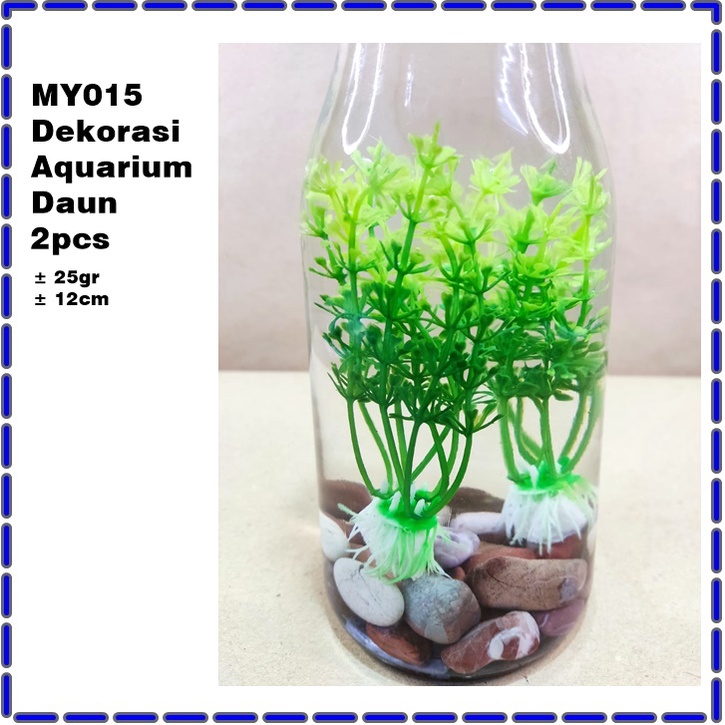 MY015  Tanaman Palsu Dekorasi/Hiasan Aquarium 2pcs