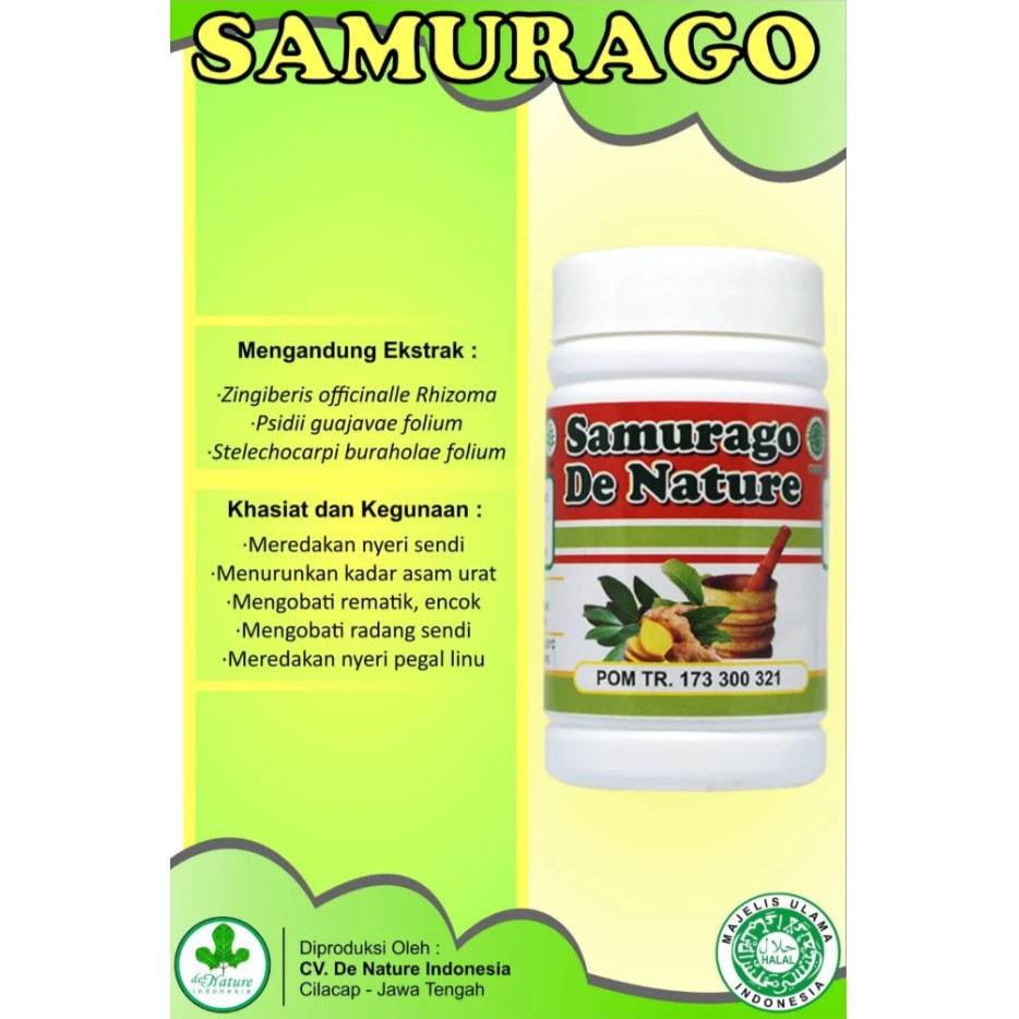Obat Herbal Samurago - 100% Asli De Nature Indonesia