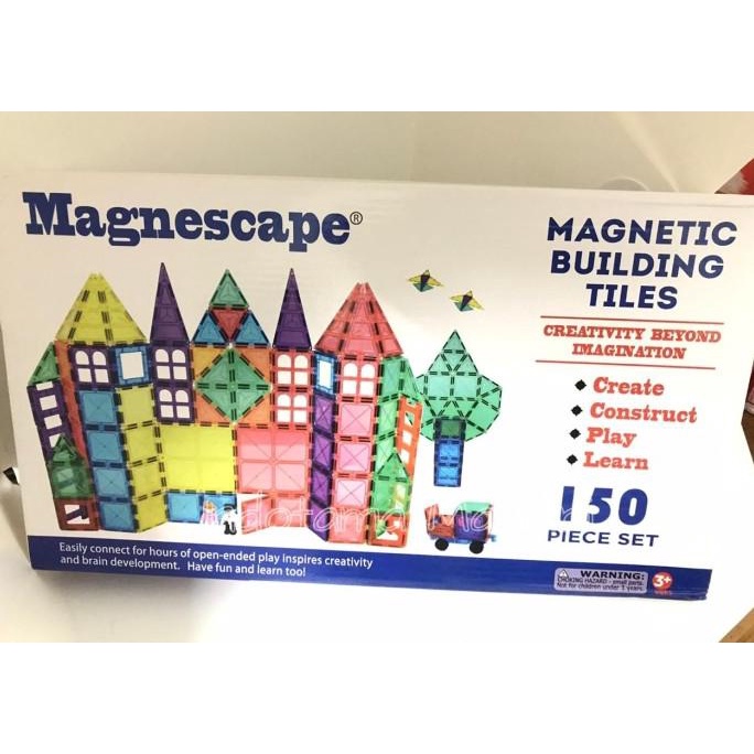 Magnetic Tiles / Magnetic Building Tiles / Magnet / Magnescape - 150pc