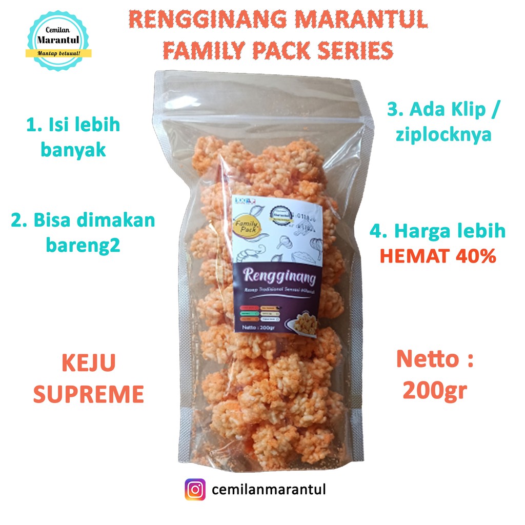 

Rengginang Mini Snack Kiloan Marantul 200gr Aneka Rasa