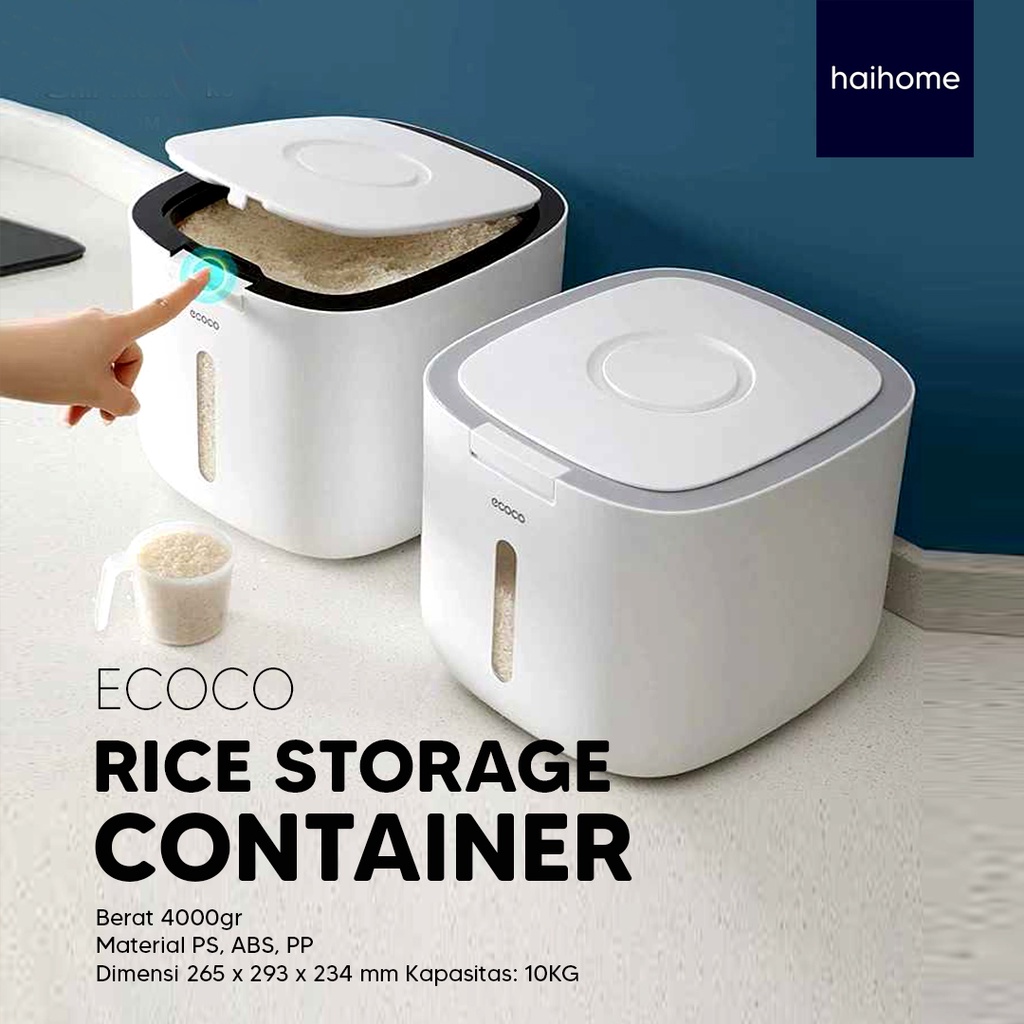 ECOCO RICE STORAGE CONTAINER WADAH TEMPAT BERAS 10KG