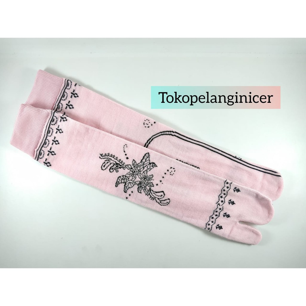 Kaos Kaki jempol panjang Muslimah  syari motif tokopelanginicer