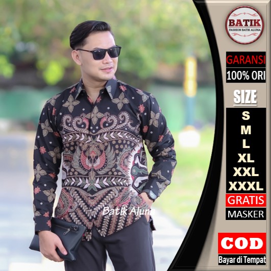 Batik Pria Lengan Panjang Solo Premium Batik Cowok Tulis Sutra Alisan Lengan Panjang FASHION BATIK ALUNA