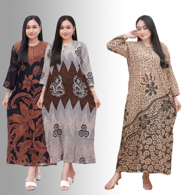 Daster Kencana Ungu Batik - DASTER LENGAN PANJANG MURAH PRODUSEN DASTER ABSTRAK REMEKAN PEKALONGAN