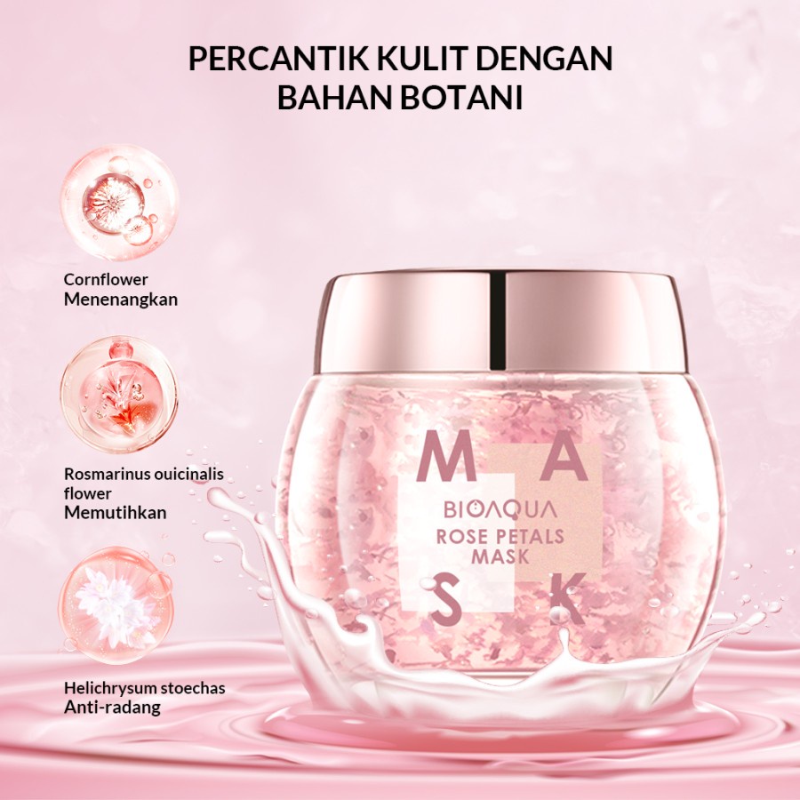 READY [BPOM] Bioaqua Rose Petals Mask 120g / Masker Wajah