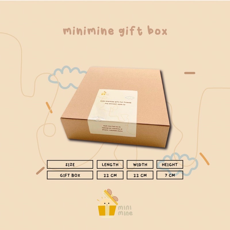 Minimine - Gift Box / kotak kado / hampers lahiran / kado lahiran / set kado / thankscard / kartu ucapan / greeting card