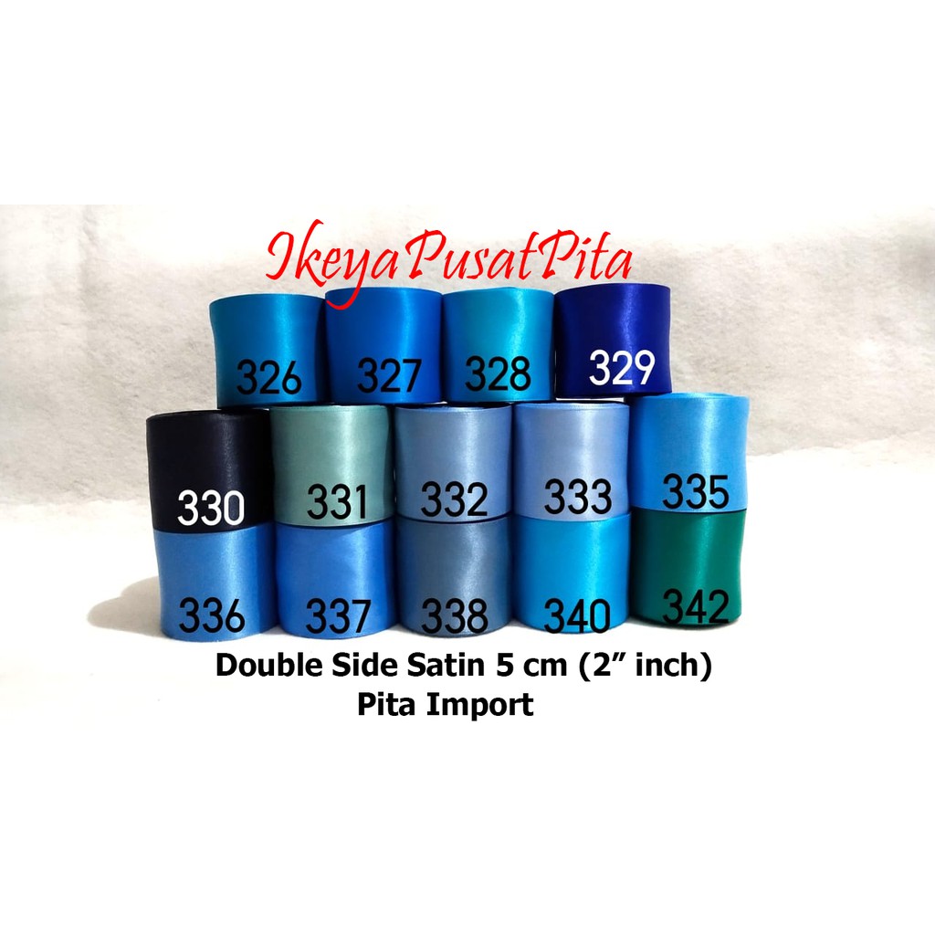 

(10 yard) Pita Satin Double Side Polos 5 cm (2" inch) | Pita import | Satin Ribbon 50 mm pg 6 | Toko Bahan Craft | Ikeya Pusat Pita