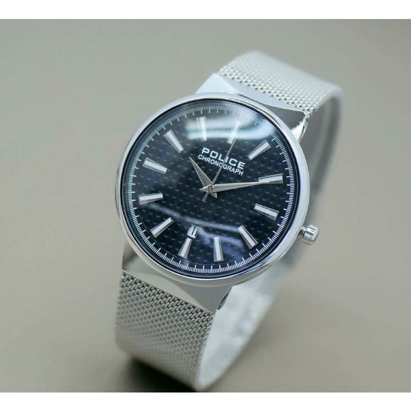 Jam Tangan Police Jam Tangan Rantai Stainliss Jam Keren Pria