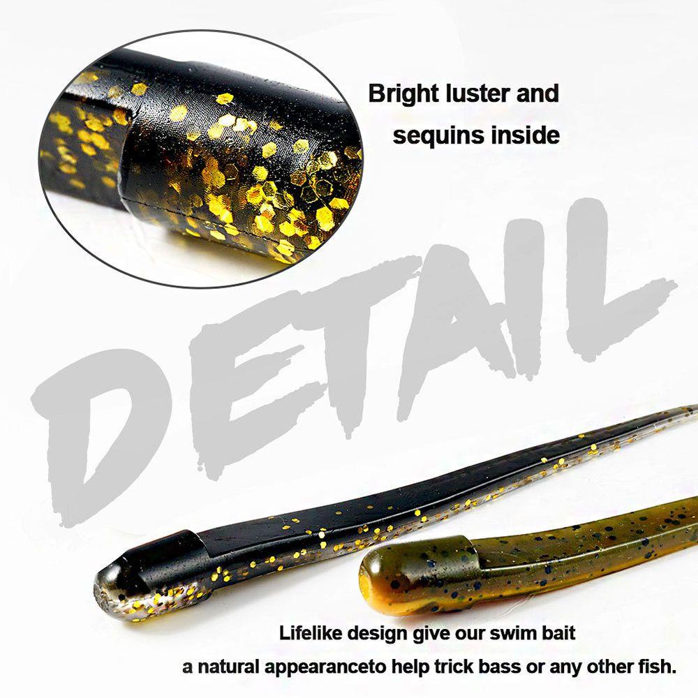 TOP 10pcs Alat Pancing Umpan Cacing Bionic PVC Soft Bait