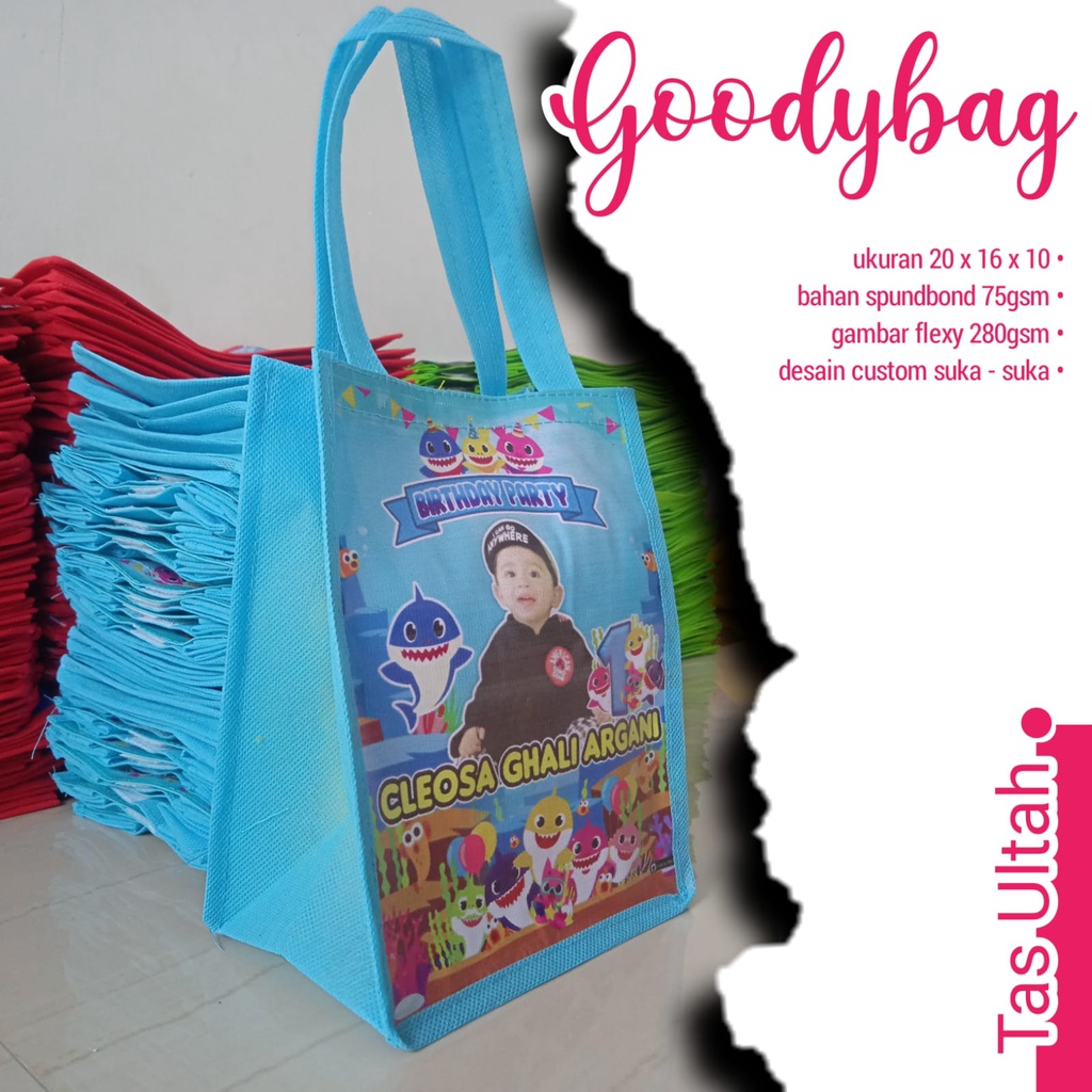 

COD Tas ultah anak / tas ulang tahun / tas souvenir / goodie bag / tas custom