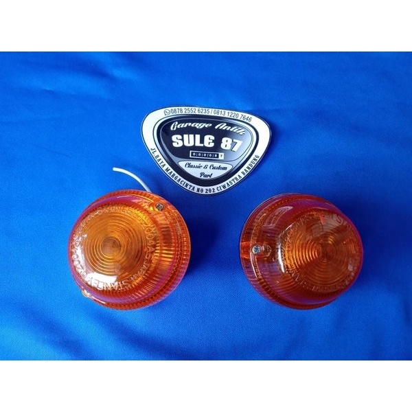 lampu sein sign depan c50 c70 c90 mika bening bahan tebal