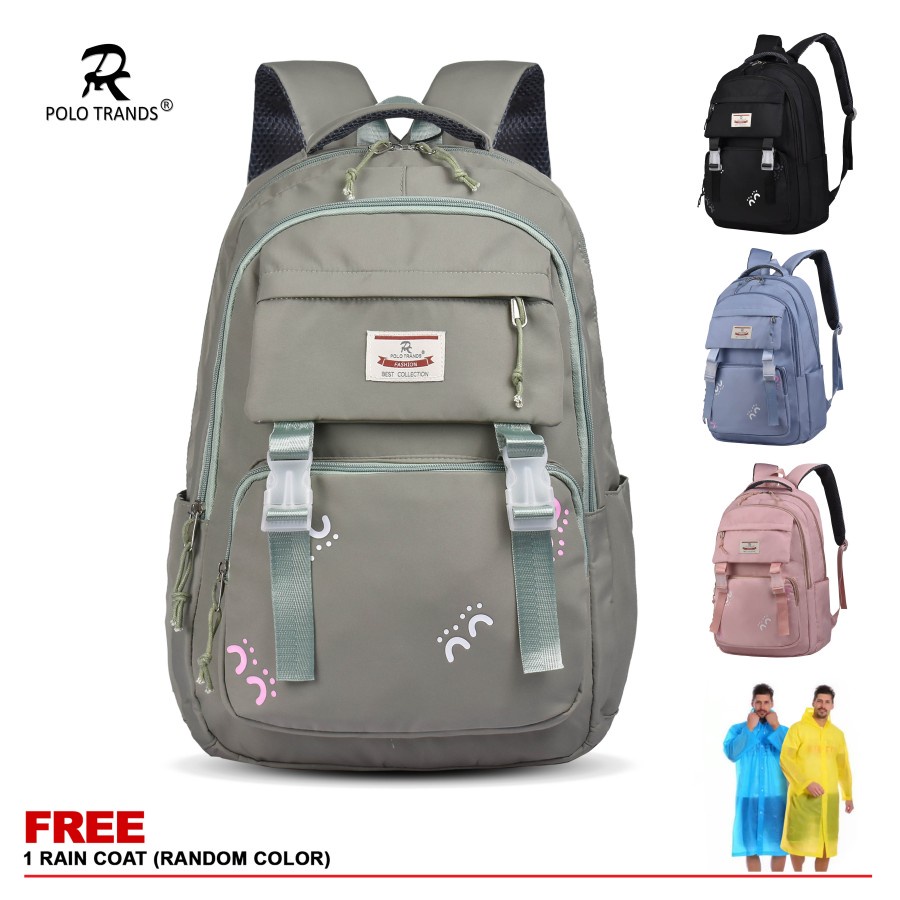 Tas Ransel terbaru perempuan Korea besar sekolah Fashion W0U6 tas Sekolah & Travelling Anak Gratis R