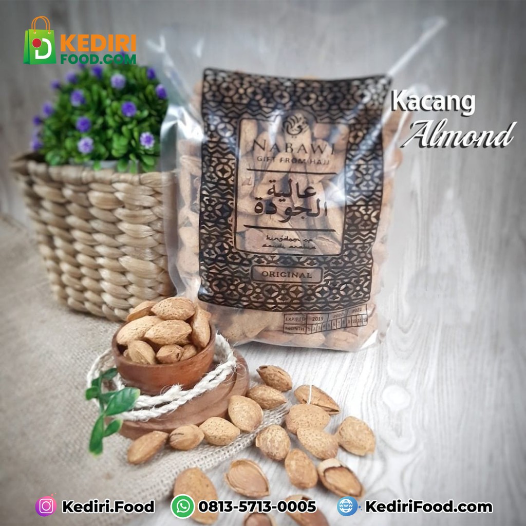 

Kacang Almond Kulit Original USA 500 Gram| Kediri Food makanan dan camilan oleh-oleh haji dan umroh