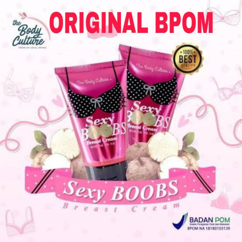 SEXY BOOBS BREAST CREAM ORIGINAL BPOM - PEMBESAR PENGENCANG PAYUDARA BY THE BODY CULTURE AMPUH