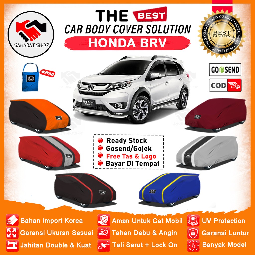 Sahabat Body Cover Mobil BRV / Sarung Penutup Honda BRV / Selimut Tutup Mantel Outdoor Waterproof