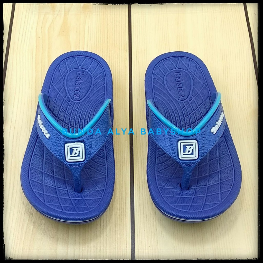 Sendal Anak Laki Jepit Umur 3 4 5 6 Tahun Karet Anti Licin BIRU - Sandal Anak Cowok Karet Anti Licin Size 23 - 33