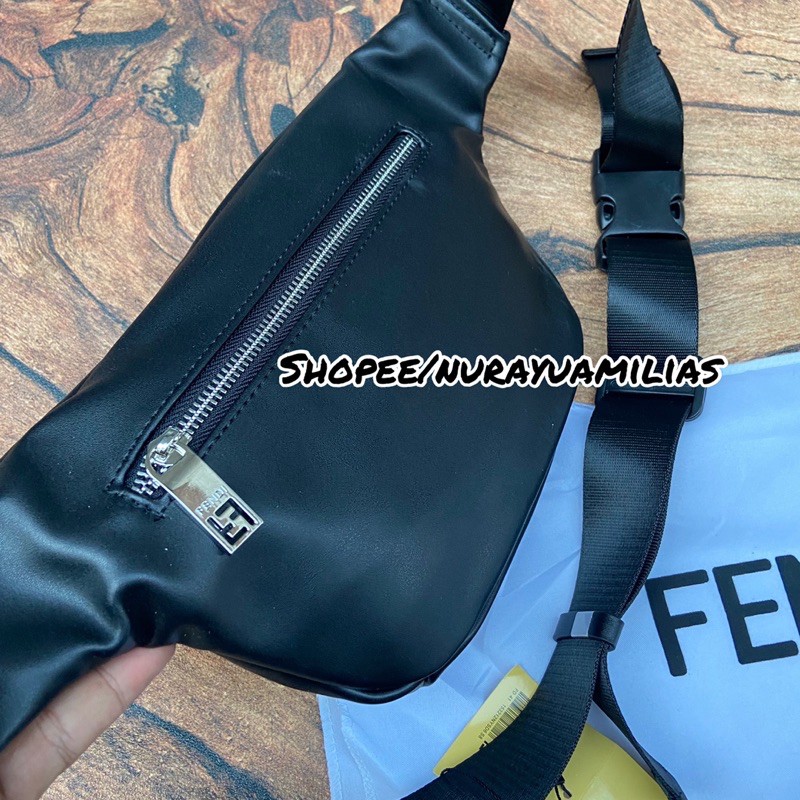 Waistbag Fendi Eyes Like ori import waist bag pria branded tas selempang fendi pria