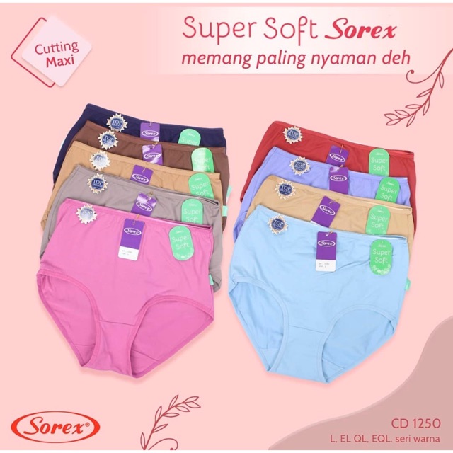 CD | Celana Dalam Basic SOREX 1250 Maxi Bahan Super Soft