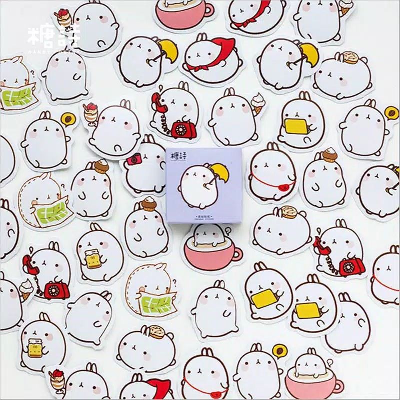MOLANG sticker for art jurnal book diary scrapbook kids hobbies