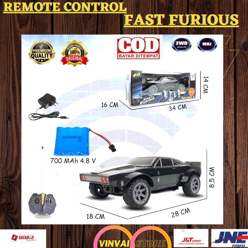 RC Remote Kontrol Mainan Anak Sedan Fast Furious High Speed