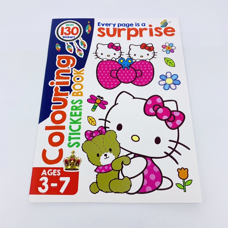 

buku mewarnai / buku sticker anak activity book hello kitty mickey mouse
