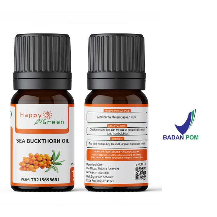 BPOM Happy Green Sea Buckthorn Oil - Minyak Sea Buckthorn 100% murni Garansi Uang Kembali