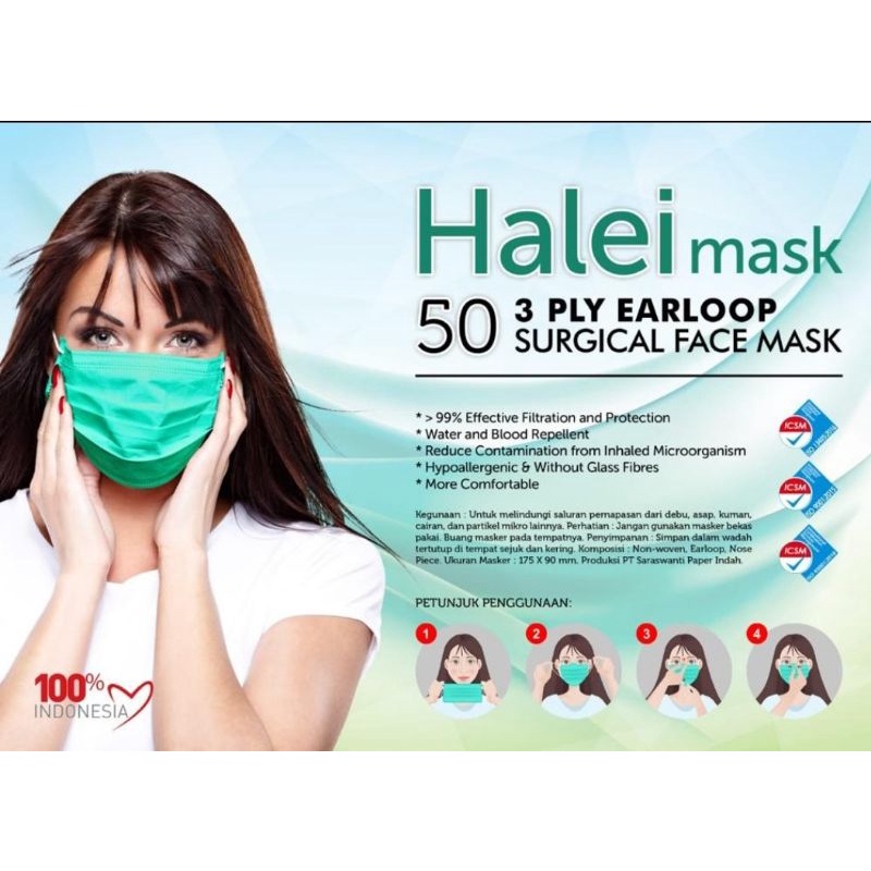 Masker  Premium 3 play (Halei Mask)