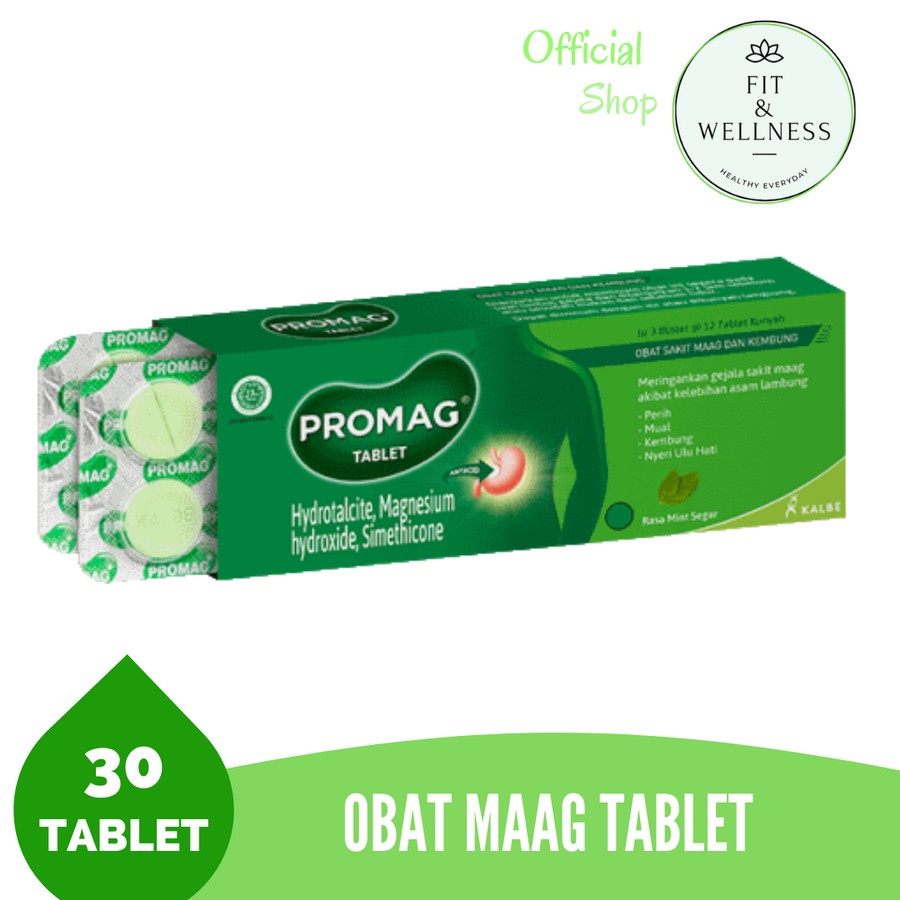 Jual Promag Tablet Obat Maag Box 30Tab | Shopee Indonesia