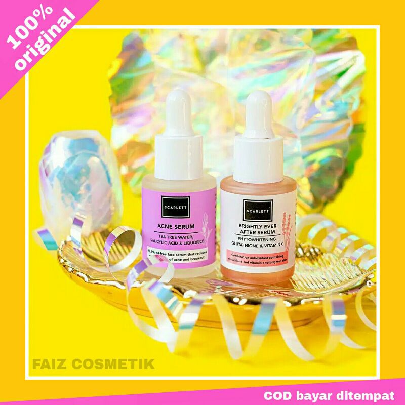 Acne Serum Scarlett &amp; Brighlty Ever After Oiginal Serum wajah scarlett untuk jerawat