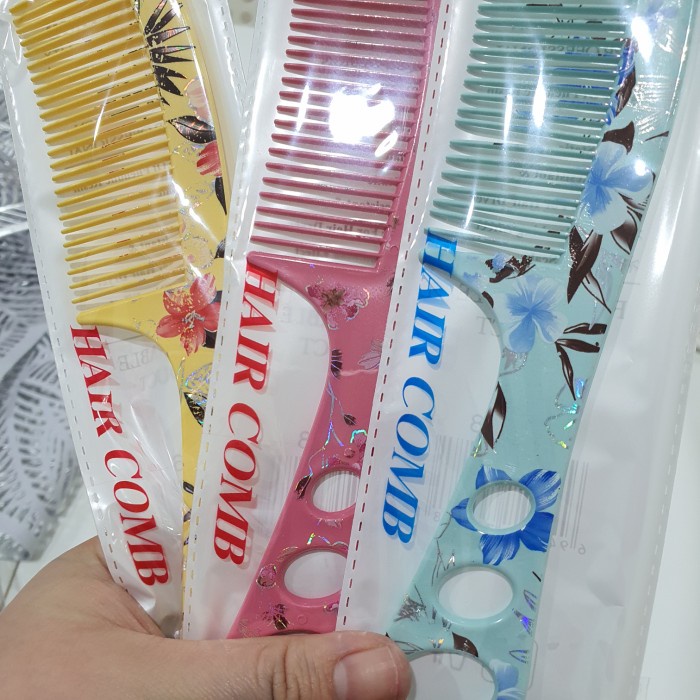 Sisir Rambut Souvenir Motif Bunga Hair Comb Besar Grosir Termurah