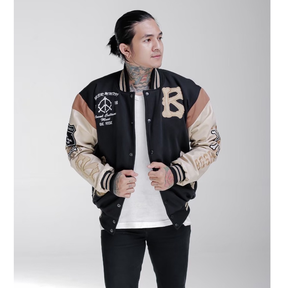 Jaket Varsity  Bomber Pria Wanita  Baseball Vintage Sunmory Distro Bandung