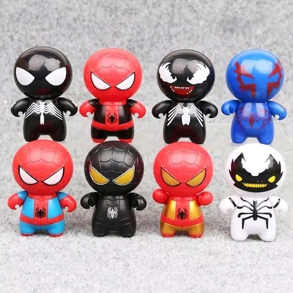 8 pcs/set Figure Spiderman Funko KWS Topper Kue