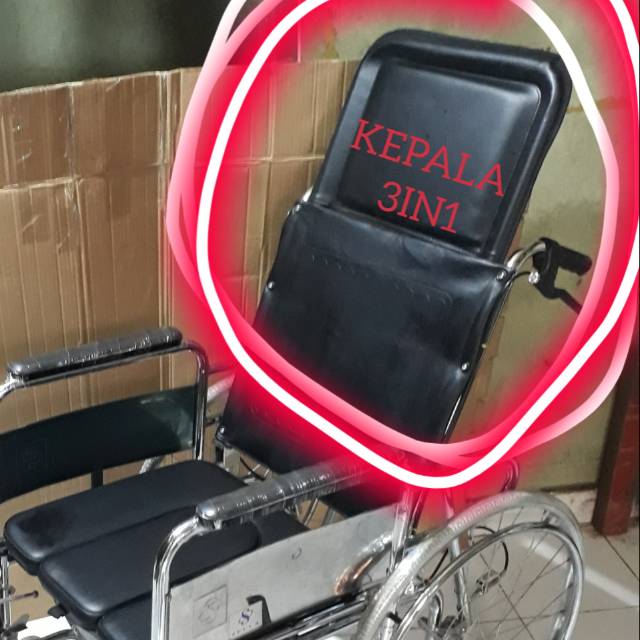 SANDARAN KEPALA KURSI RODA 3IN1