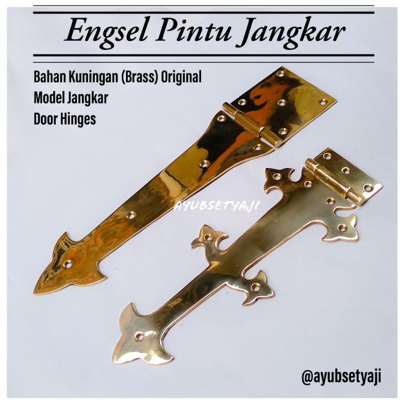 Engsel Pintu Kuningan Engsel Gerbang Model Jangkar Engsel pintu gebyok engsel Panah ukir besar kunin